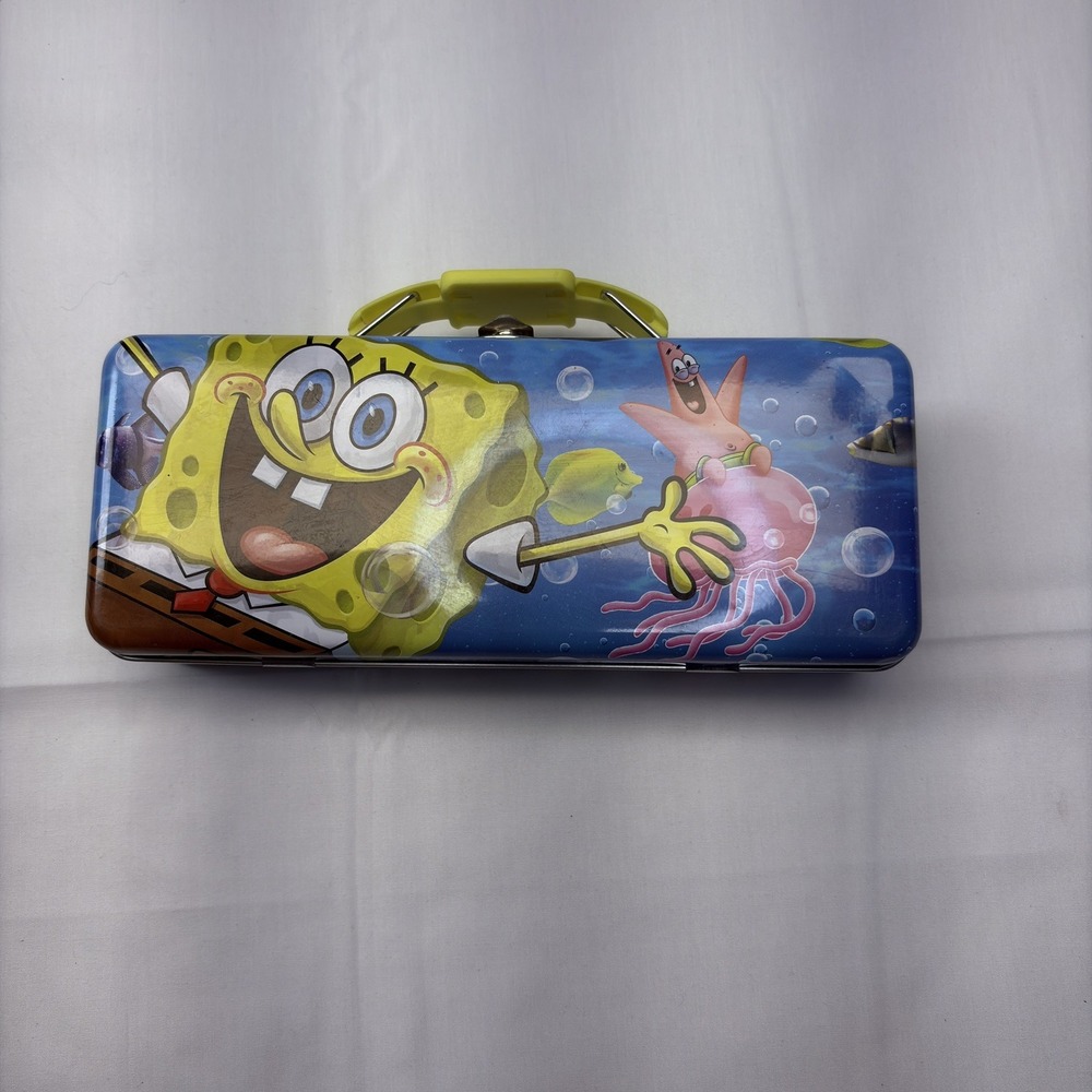 SpongeBob SquarePants Collector Tin Box with Handle and Clasp O-453